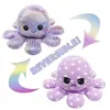 Image de Animal en peluche Bébé poulpe recto-verso qui peut être retourné 20 cm -bleu clair + rose