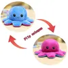 Image de Peluche poulpe réversible double face 30 cm -bleu + violet