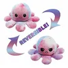 Image de Animal en peluche Bébé poulpe recto-verso qui peut être retourné 20 cm -rouge + bleu
