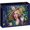 Image de Bluebird Puzzle 1000 pieces The Woman and the Cat (1000 pièces)