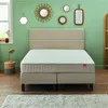 Image de Ensemble boxspring surmatelas + matelas + sommier + tête de lit + pieds Epeda ENCHANTEUR Chenille lin 2x90x200