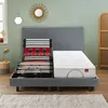 Image de Ensemble sommier électrique et tête de lit Escapade EPEDA-2 x 80 x 200 cm-Gris