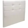 Image de MERINOS Tête de lit Cozy tisse sable blanc 140cm (150cm finie)