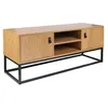 Image de Meuble TV 2 Portes Aspect Bois et Pieds Métal - ABRIL - ALTOBUY