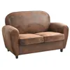Image de Canape droit ALTOBUY 2 places en cuir marron 84 x 139 x 86 cm