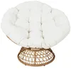 Image de Fauteuil Pivotant Blanc avec Assise Capitonnée - MERIDA - ALTOBUY