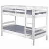 Image de Lit superpose 90x200 en bois massif coffre matelas sommier blanc