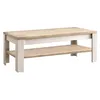 Image de Table Basse Aspect Chêne Blanchi et Double Plateau Chêne clair - NASHVIL - ALTOBUY