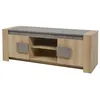 Image de Meuble TV 2 Portes Aspect Bois et Pierre - FANNY - ALTOBUY