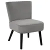 Image de Fauteuil Crapaud en Velours Côtelé Gris - KONAE - ALTOBUY