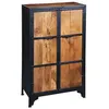 Image de Armoire 2 Portes en Bois de Récupération et Acier noir - BOSQUE - ALTOBUY