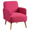 Image de Fauteuil Rembourré Tissu Rose - TEODORE - ALTOBUY