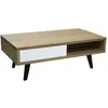 Image de Table basse chêne massif et laqué VINTAGE Pirotais Bois Blanc