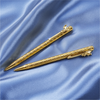 Image de 2 stylos ange dorés