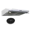 Image de beldeko - hotte casquette / visière 60 cm blanche - 240 m3/h - 100 watts - filtre inclus