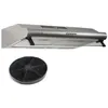 Image de beldeko - hotte casquette / visière 60 cm inox 240 m3/h - 100 watts - filtre inclus