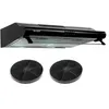Image de beldeko hotte casquette 60 cm noir 240 m3/h + 2 filtres - marque française