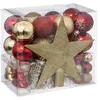 Image de Kit Boules de Noël 44 pièces champagne et rouge