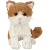 Image de Mbw - Peluche chat 60823 marron clair et blanc
