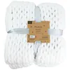 Image de Plaid grosses mailles Chunky 120 x 150 cm blanc