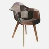 Image de Fauteuil déco "patchwork" 84cm marron