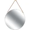 Image de The Home Deco Factory - Miroir rond avec anse en jonc 50 cm blanc