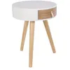 Image de Chevet rond 1 tiroir blanc Nora