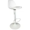 Image de The Home Deco Factory - Tabouret de bar assise rembourrée Isak Blanc