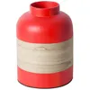 Image de The Home Deco Factory - Pot décoratif en bambou 22 cm Rouge