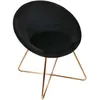 Image de The Home Deco Factory - Fauteuil en velours Karl noir