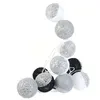 Image de The Home Deco Light - Guirlande lumineuse boules pailletées 10 leds noir, argent