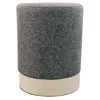 Image de The Home Deco Factory - Pouf scandinave en tissu base bois 30 cm gris anthracite