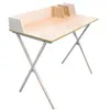 Image de Bureau plateau effet bois Brice blanc - Blanc