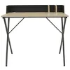 Image de Bureau en métal noir avec séparateurs BRICE - L90 cm