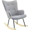 Image de The Home Deco Factory - Fauteuil à bascule en tissu et métal Helsinki