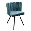 Image de Chaise Ariel velours bleu canard