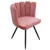 Image de Toilinux - Chaise design effet velours Ariel - Rose - Ariel