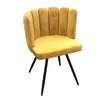 Image de Chaise Ariel velours jaune moutarde