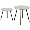 Image de The Home Deco Factory - Tables gigognes plateau effet granit Pluton (Lot de 2) Gris