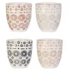 Image de Saveur et dégustation - 4 Mugs design ethnique Mirage - 250 ml - Blanc - Mirage