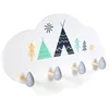 Image de HOME DECO FACTORY Porte-manteau en bois forme nuage M8