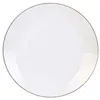 Image de The Home Deco Factory - Assiette en porcelaine avec liseré doré Assiette plate - 26 cm