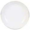 Image de The Home Deco Factory - Assiette en porcelaine avec liseré doré Assiette creuse - 21 cm