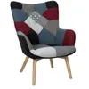Image de The Home Deco Factory - Fauteuil assise en tissu patchwork Milano