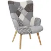 Image de Fauteuil assise en tissu patchwork Helsinki