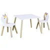 Image de Table et 2 chaises en bois licorne Lily