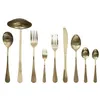 Image de Ménagère 39 pièces en inox brossé Doré