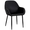 Image de Fauteuil velours côtelé Giulia noir