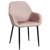 Image de Fauteuil velours côtelé Giulia rose poudré - Rose - Home déco factory