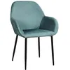 Image de Fauteuil velours côtelé Giulia bleu canard - Bleu canard
